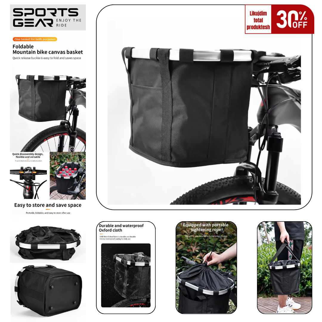 22. Shporte per bicikleta e palosshme e papershkueshme nga uji