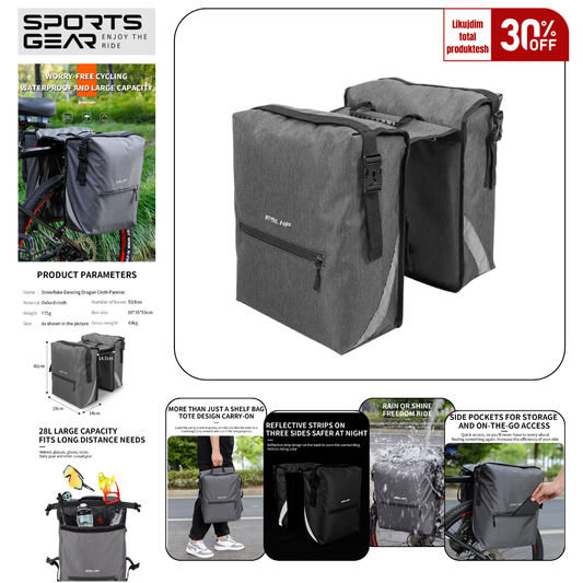 30. Canta cift per Biciklete - canta Uji per ciklizem e Papershkueshme nga Uji